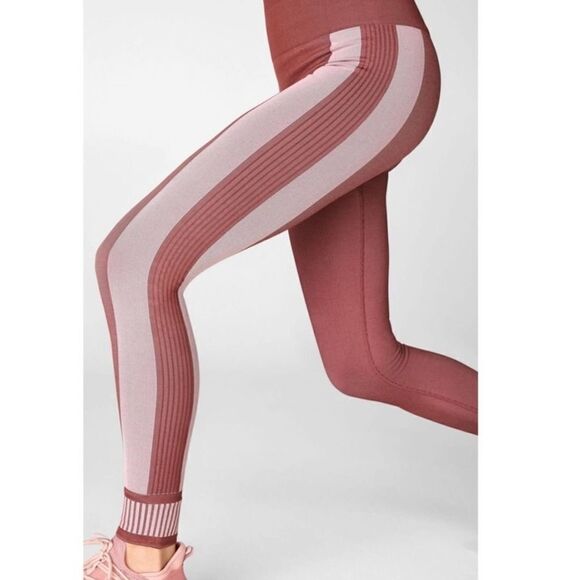Fabletics Color Block Seamless High Waisted Leggings - Picture 2 of 10